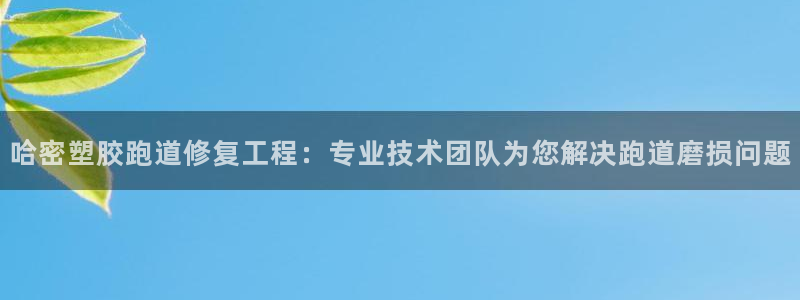 红足一1世开奖记录：哈密塑胶跑道修复工程：专业技术团队为您解决跑道磨损问题