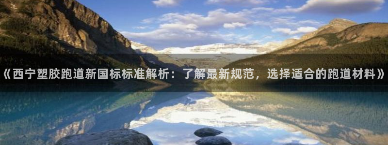 777814红·足一世比分：《西宁塑胶跑道新国标标准解析：了解最新规范，选择适合的跑道材料》