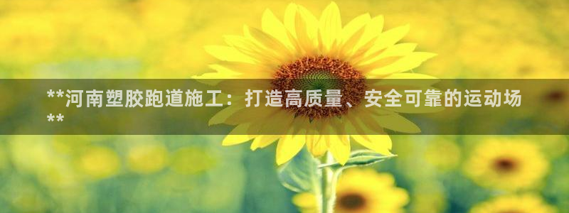 红足1一世开奖版：**河南塑胶跑道施工：打造高质量、安全可靠的运动场
**